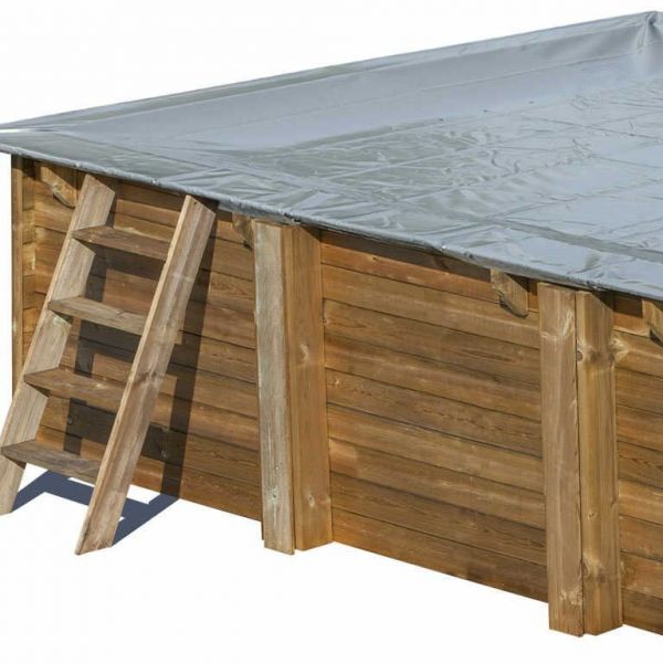 CUBIERTA DE INVIERNO GRE PARA PISCINA DE MADERA RECTANGULAR 658 × 460 CM – CI790206