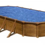 PISCINA MAURITIUS KITPROV738WO – PISCINA OVALADA DE ACERO CON DECORACIÓN MADERA