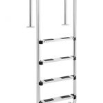 ESCALERA 4 PELDAÑOS ACERO INOXIDABLE MURO ESTRECHO AISI 304
