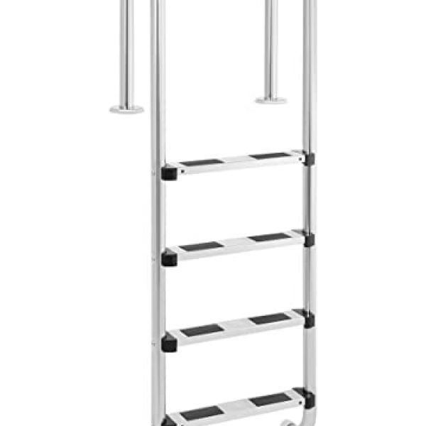 ESCALERA 4 PELDAÑOS ACERO INOXIDABLE MURO ESTRECHO AISI 304