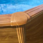 PISCINA PACIFIC KIT240W – PISCINA REDONDA DE ACERO DECORACIÓN MADERA