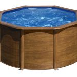 PISCINA PACIFIC KIT240W – PISCINA REDONDA DE ACERO DECORACIÓN MADERA
