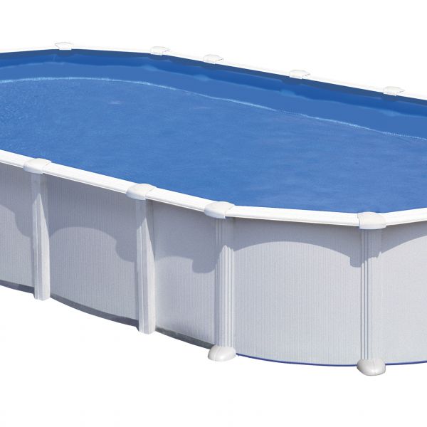 PISCINA HAITI KITPROV7388 – PISCINA OVALADA DE ACERO BLANCO CON VIGAS ENTERRADAS