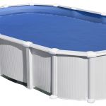 PISCINA HAITI KITPROV6188 – PISCINA OVALADA DE ACERO BLANCO CON VIGAS ENTERRADAS