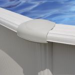 PISCINA ATLANTIS KITPROV738 – PISCINA OVALADA DE ACERO BLANCO CON POSTES LATERALES
