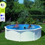 PISCINA ATLANTIS KITPR558 – PISCINA REDONDA DE ACERO BLANCO Ø550 CM
