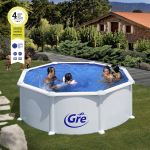 PISCINA ATLANTIS KITPR358 – PISCINA REDONDA DE ACERO BLANCO Ø350 CM