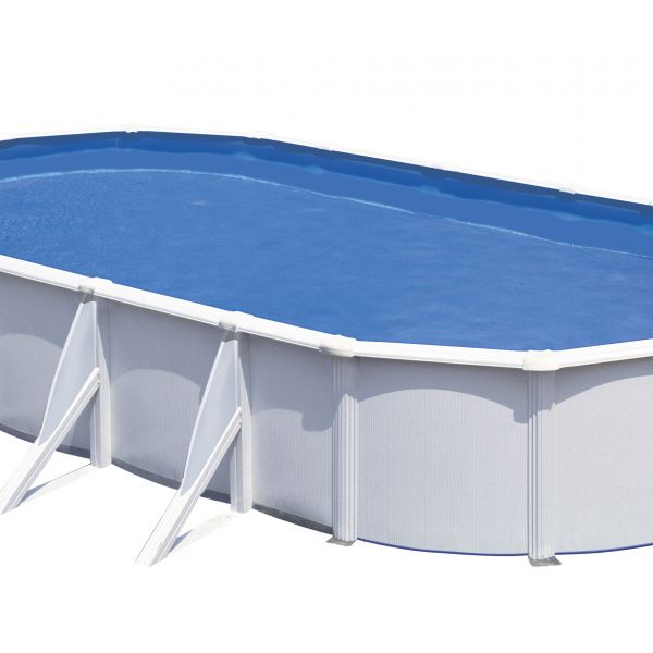 PISCINA FIDJI KIT730ECO – PISCINA OVALADA DE ACERO BLANCO 730 x 375 CM