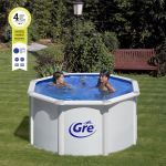 PISCINA FIDJI KIT240ECO – PISCINA REDONDA DE ACERO BLANCO Ø240 CM