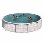 PISCINA GROENLANDIA KITPR458N – PISCINA REDONDA DE ACERO DECORACIÓN NÓRDICA