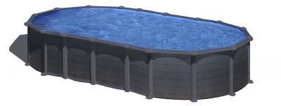 PISCINA CAPRI 7388 – PISCINA OVALADA DE ACERO ACABADO GRAFITO – KITPROV7388GF